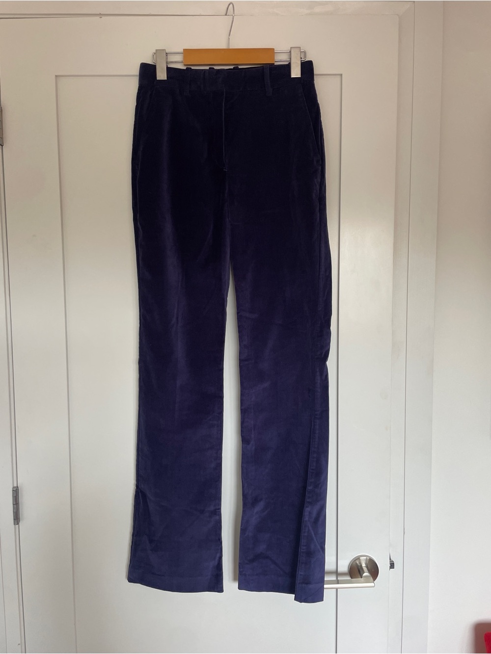 Wilfred Velvet Wide-Leg Pants in Purple